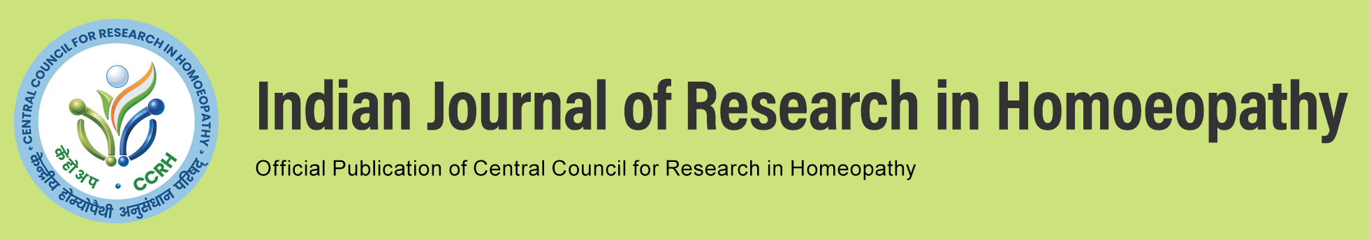 Indian Journal of Research in Homoeopathy